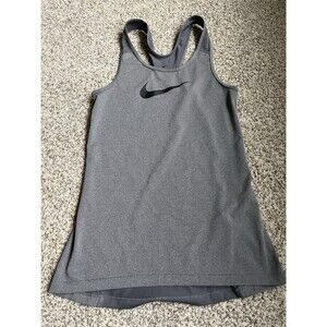 NIKE Gray Dri-Fit Mesh Racerback Training Active Tank Top Women's Size S